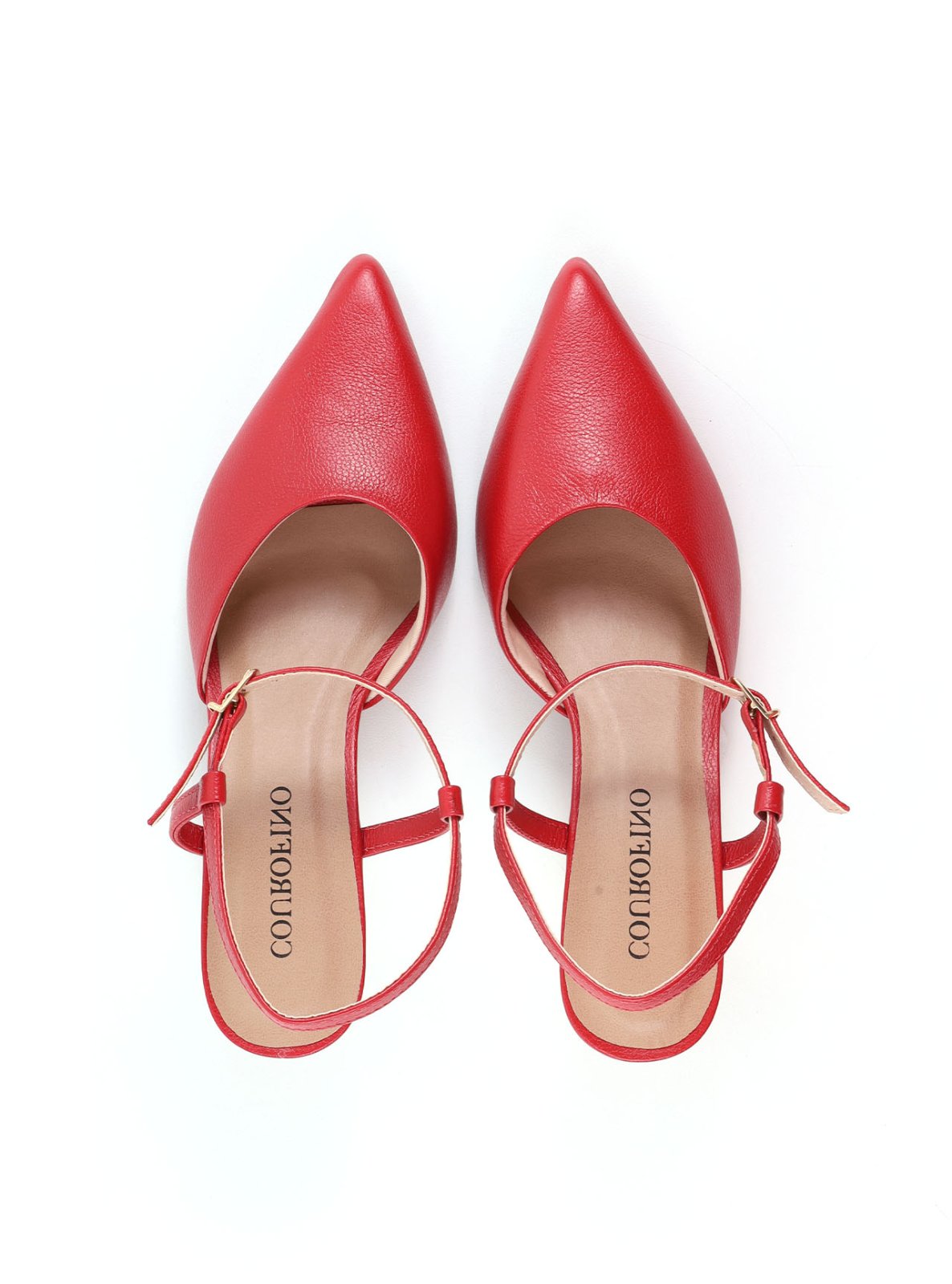 Scarpin Slingback com Salto Orgânico Metalizado SDI-12250 - VE