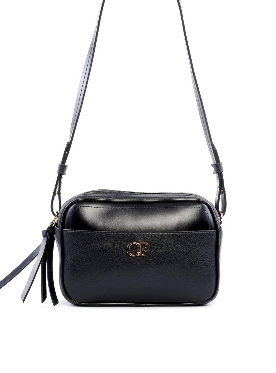 Bolsa Bag Transversal com Bolso Frontal - Preta BSI-6242 - PR