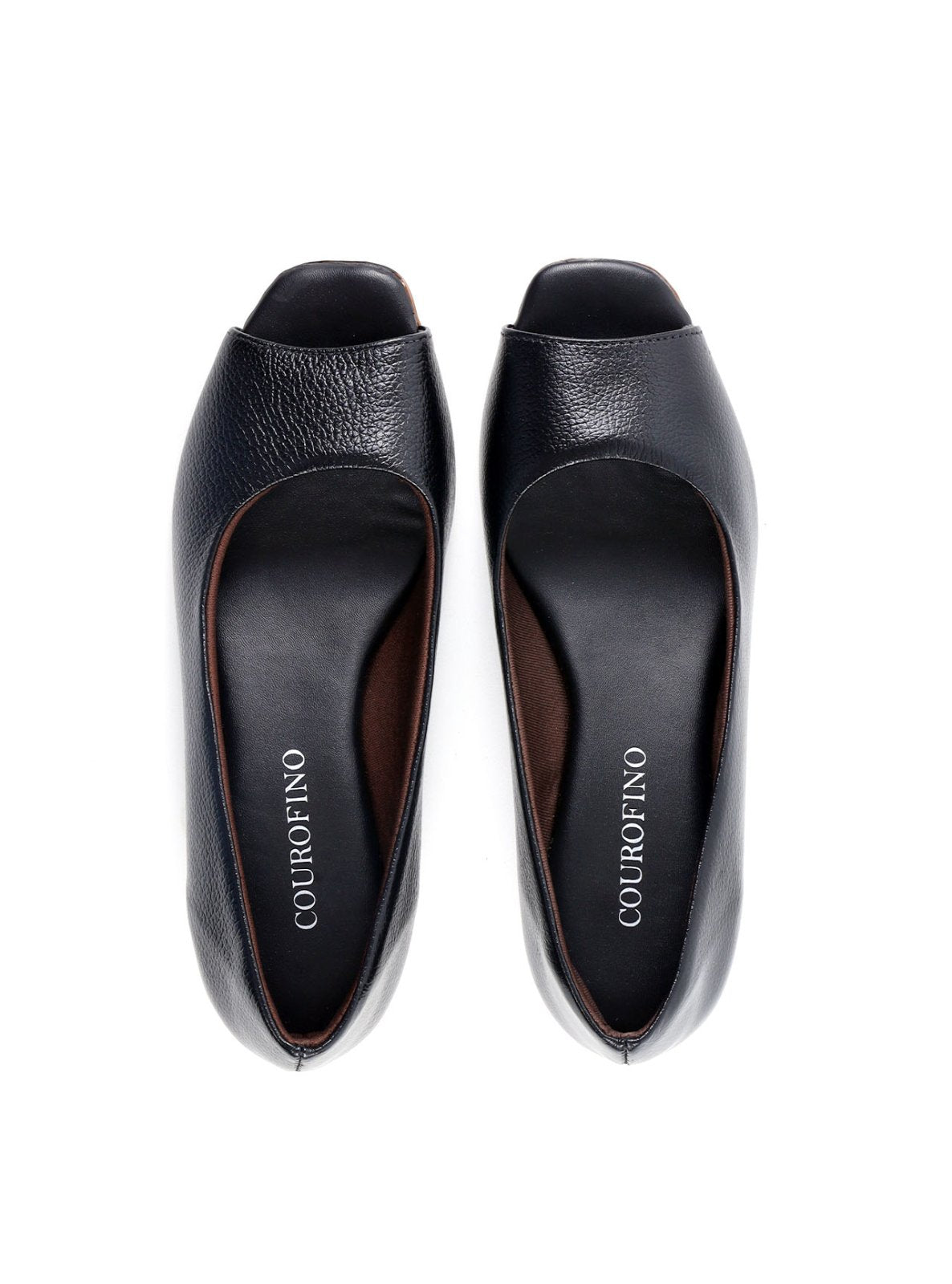 Scarpin com Saltinho Bloco Peep Toe - Preto SDI-12189 - PR