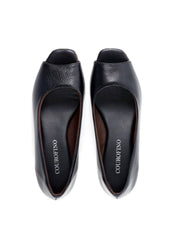 Scarpin com Saltinho Bloco Peep Toe - Preto SDI-12189 - PR