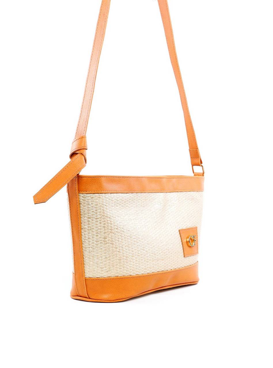 Bolsa Tote Palha com Alça Transversal - Mostarda BSI-6235 - MT