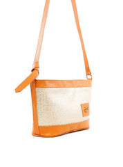 Bolsa Tote Palha com Alça Transversal - Mostarda BSI-6235 - MT