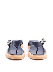 Sandália Flatform Dedo com Fivela - Preta SDI-11757 - PR
