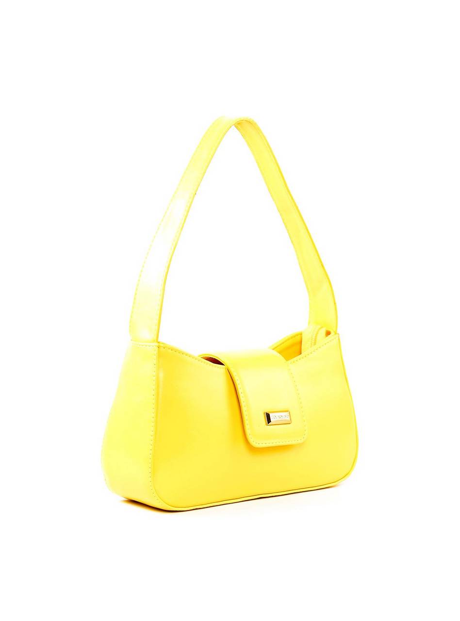 Bolsa Baguete Tiracolo com Lingueta Larga - Amarelo BSI-6175 - AM