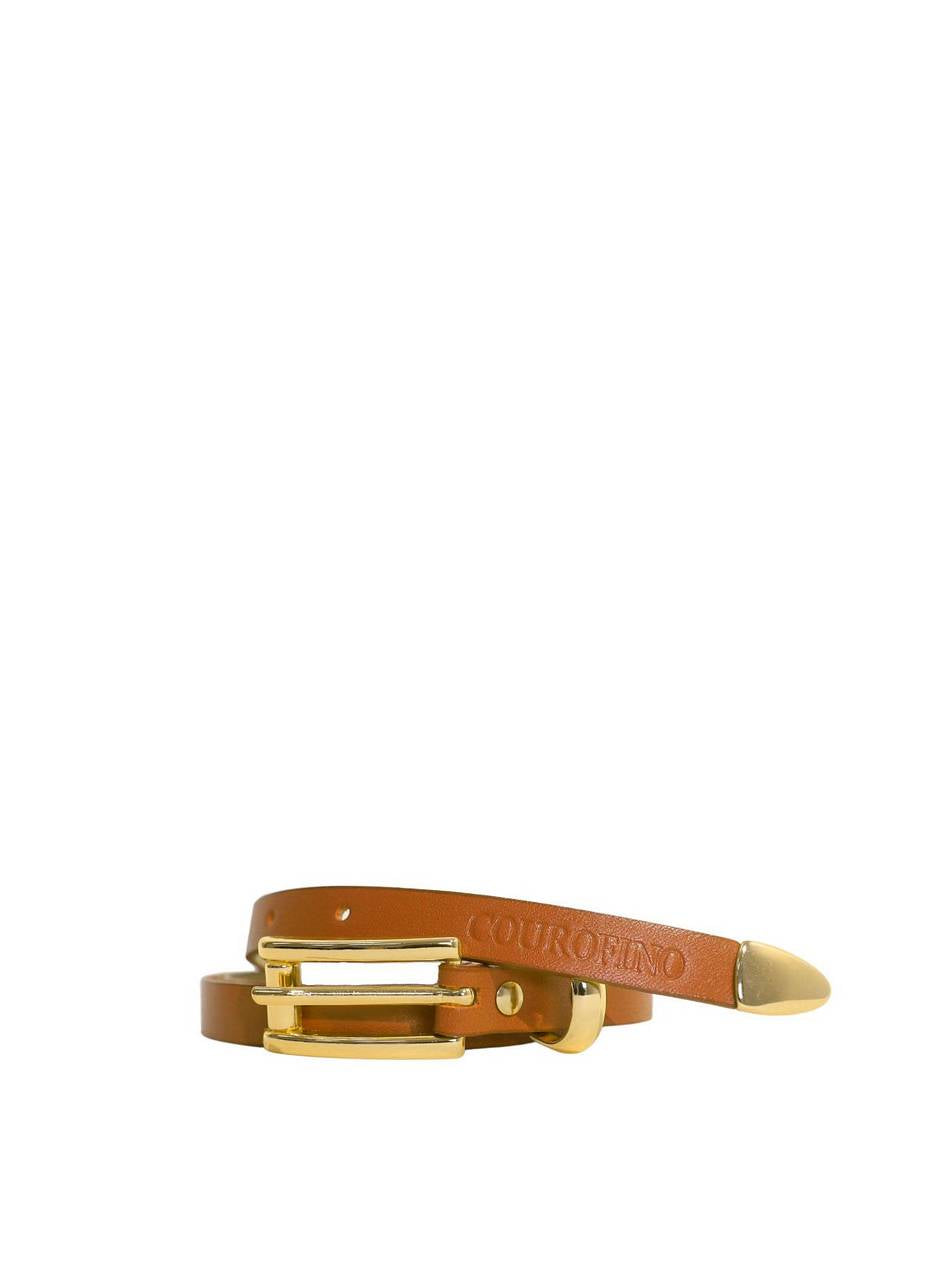Cinto Casual Feminino Couro Laranja CTI-929 - LR