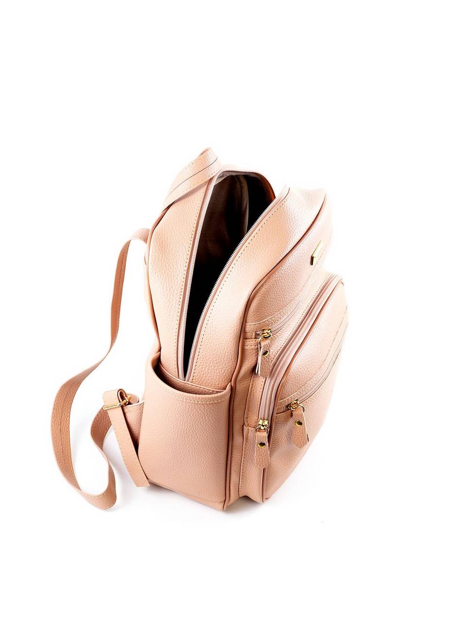 Mochila Quadrada com Bolsos Laterais - Nude BSI-465 - NU