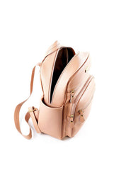 Mochila Quadrada com Bolsos Laterais - Nude BSI-465 - NU