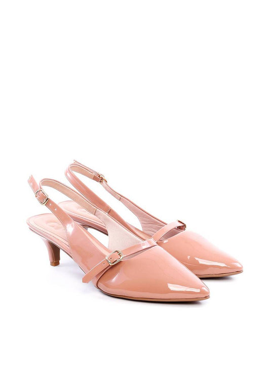 Scarpin Slingback Salto Kitten e Fivelas - Nude SDI-11759 - NU