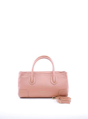 Bolsa Tote de Mão e Tiracolo Retangular com Detalhes de Costuras Nude BSI-5962 - NU
