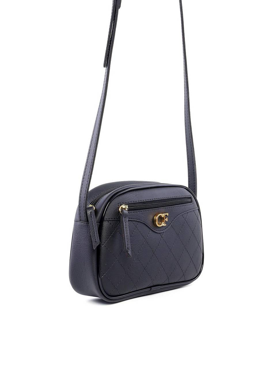 Bolsa Bag Transversal com Bolso Frontal - Preta BSI-6190 - PR