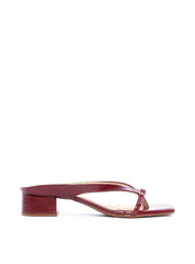 Tamanco Feminino Salto Bloco Baixo com Fivela - Vinho SDI-11839 - VI
