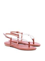 Sandália Rasteira com Tiras em Cristal SDI-11712 - CS