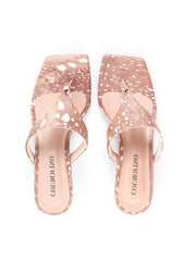 Tamanco de Dedo Kitten Heel - Animal Print SDI-12178AP