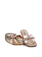Sandália Rasteira com Recortes e Strass SDI-12254 - AU