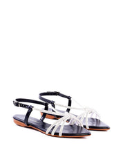 Rasteira Bico Fino com Tira de Strass - Preta SDI-11937 - PR