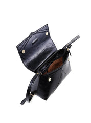 Bolsa Satchel Média Tampa com Recortes - Preta BSI-6484 - PR