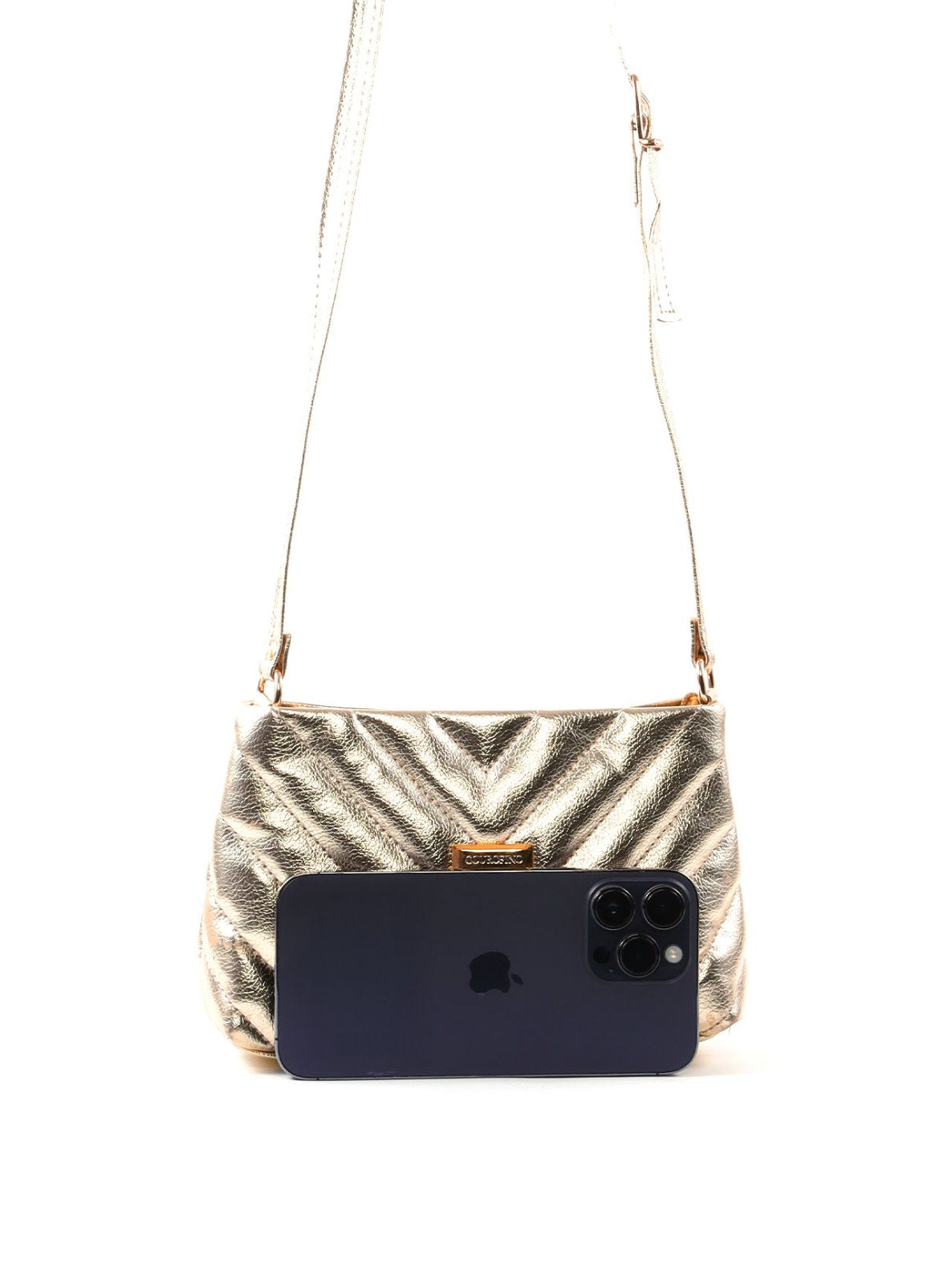 Bolsa Transversal Matelassê em V com Bolso Traseiro BSI-6551 - AU