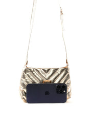 Bolsa Transversal Matelassê em V com Bolso Traseiro BSI-6551 - AU