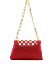 Bolsa Satchel Pequena com Recortes e Corrente BSI-6541 - VE