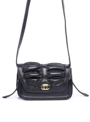 Bolsa Satchel Drapeado com Alça Dupla Removível - Preta BSI-5933 - PR