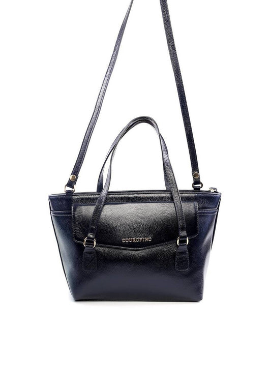 Bolsa Tote com Alça Dupla com Tampa de Ímã - Preta BSI-6099 - PR