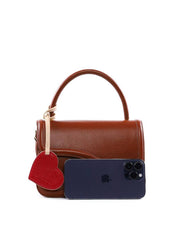 Bolsa Satchel Média com Charm de Coração - Castor BSI-6388 - CS