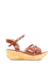 Sandália Anabela Cortiça Enfeite Bridão - Castor SDI-11921 - CS