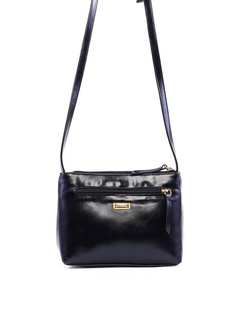 Bolsa Tote Transversal com Pedraria - Preta BSI-6362 - PR