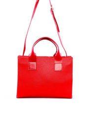 Bolsa Tote Quadrada Detalhe de Costuras - Vermelha BSI-6260 - VE