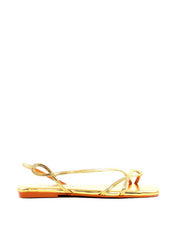 Rasteira com Tiras Finas em Recorte Geométrico - Ouro SDI-11942 - AU