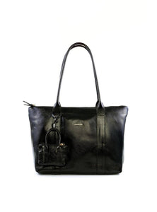 Bolsa Tote com Big Charm e Mini Bolsa - Preta BSI-6049 - PR