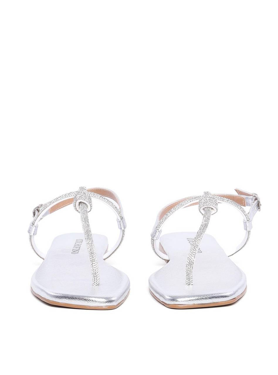 Rasteira de Dedo com Tira de Strass - Prata SDI-11828 - PT