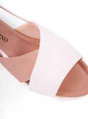 Sandália Rasteira Tiras Cruzadas Bicolor SDI-12269 - NU