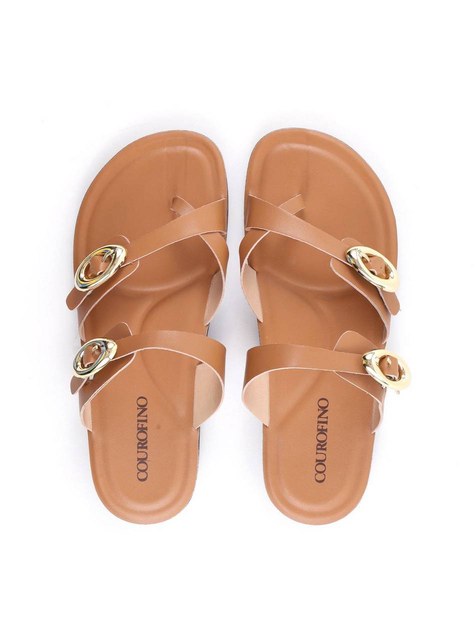 Rasteira Flatform Tiras e Fivelas - Castor SD - 12127 - CS