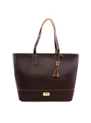 Bolsa Shopper Grande com Costura e Barbicacho - Cacau BSI-6215 - CA