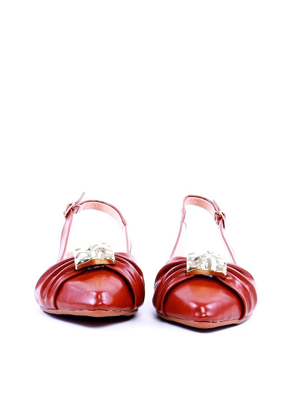 Sapatilha Slingback Drapeada Enfeite Orgânico - Castor SDI-11981 - CS