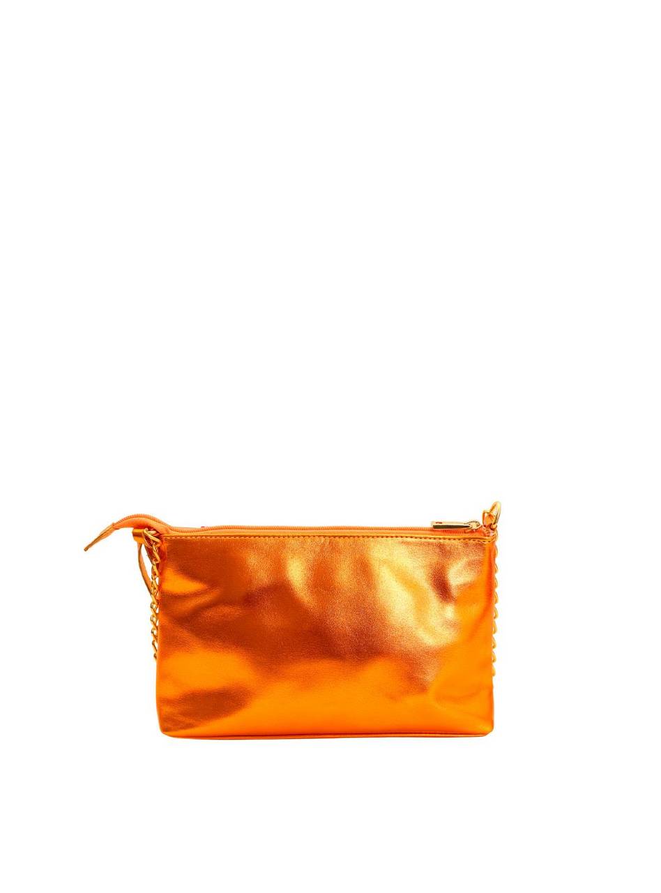 Bolsa Clutch Transversal Frente Colorida Laranja BSI-5559 - LR