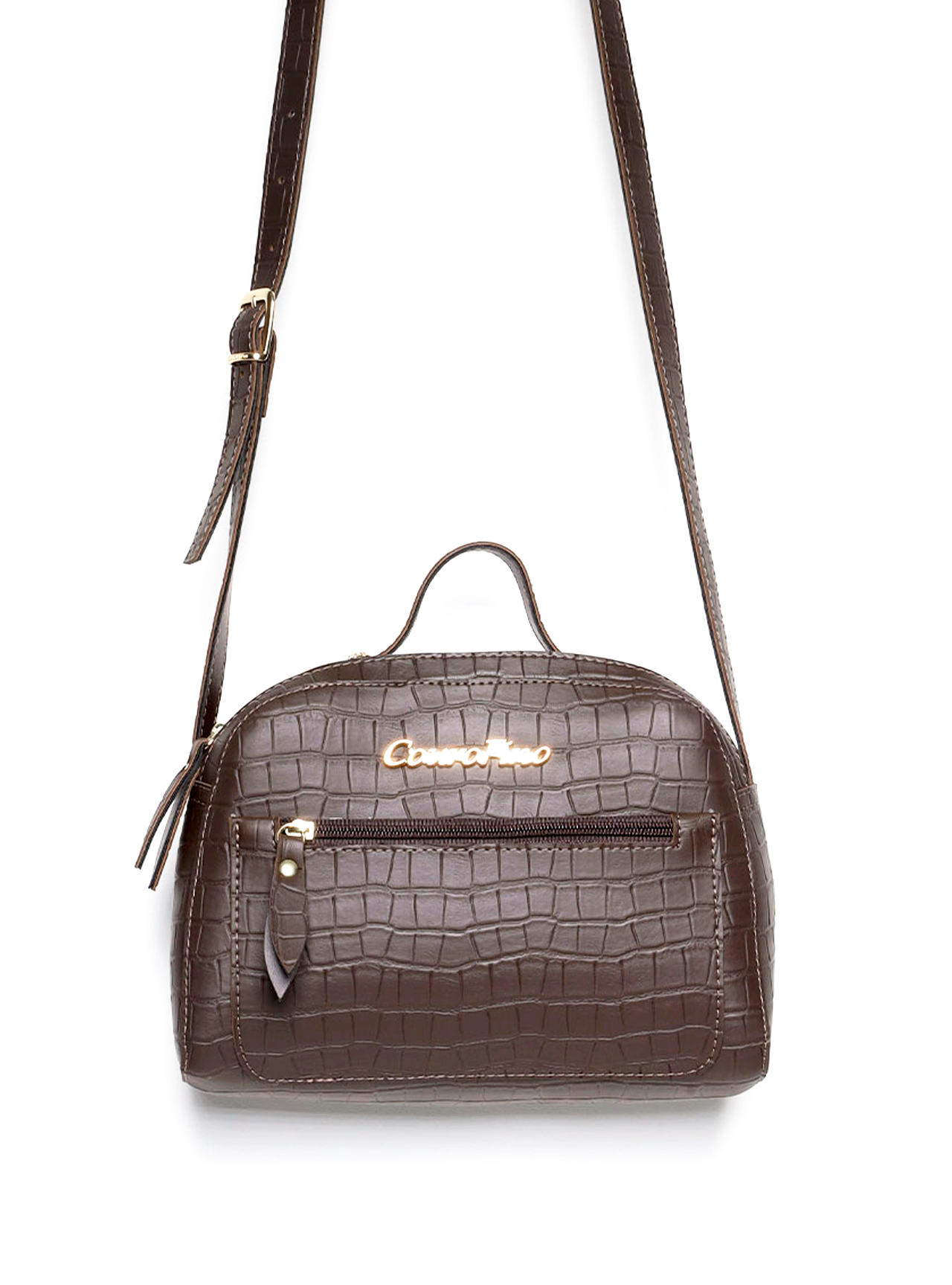 Bolsa Baú Transversal Pequena Cacau BSI-5822 - CA