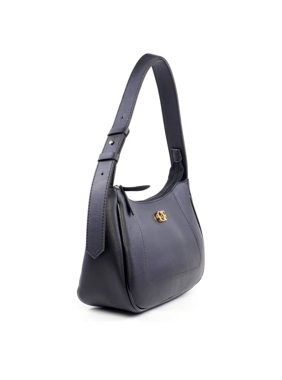 Bolsa Hobo de Mão com Costuras - Preta BSI-6203 - PR