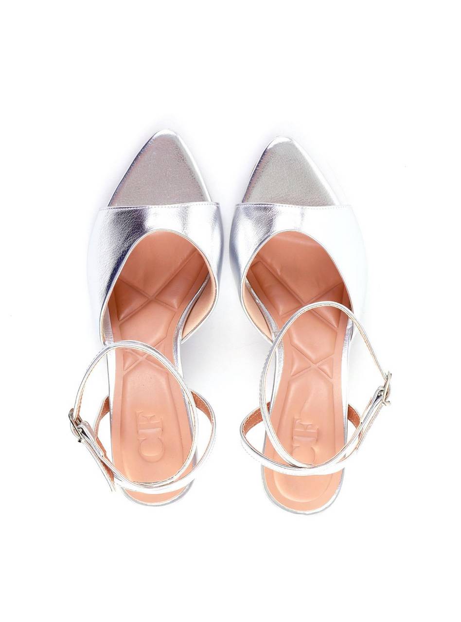 Sandália Anabela Bico Fino - Prata BSI-11924 - PT
