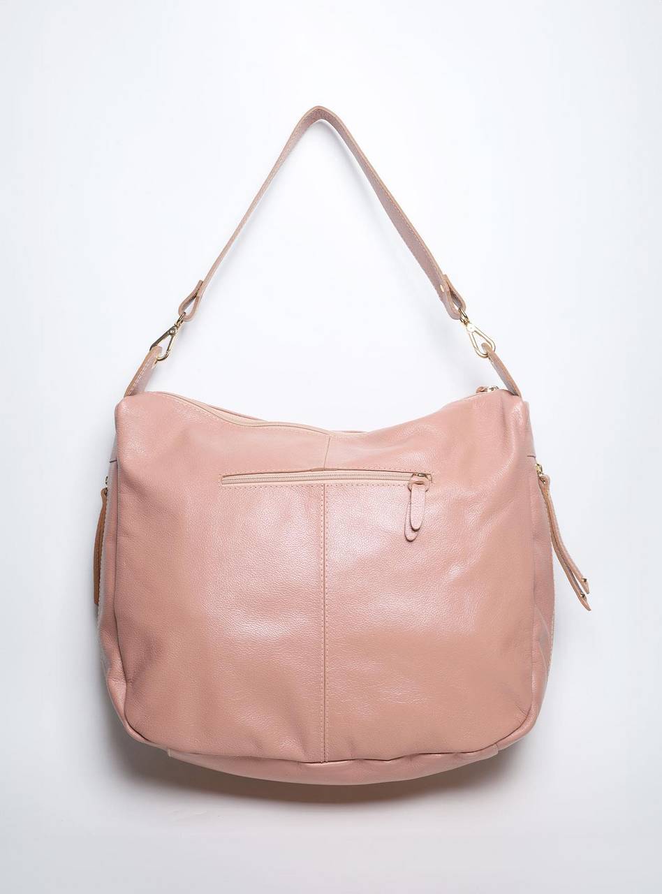 Bolsa Feminina Hobo Tiracolo Couro Nude BSI-5704 - NU