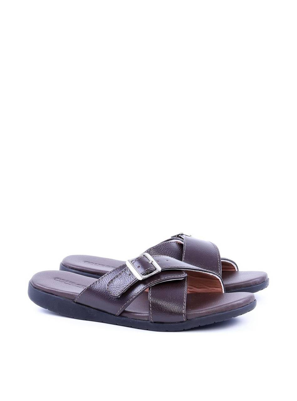 Sandália Masculina em Couro com Tiras Largas  SDI-11703 - CA