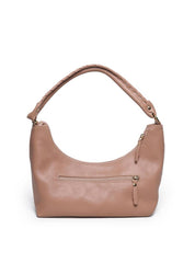 Bolsa Hobo Couro Média Alça Trançada Nude BSI-5899 - NU