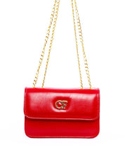 Bolsa Satchel Quadrada com Alça de Corrente - Vermelha BSI-6287 - VE