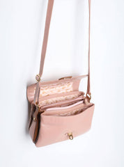 Bolsa Feminina Saddle Transversal Couro Nude BSI-3686 - NU