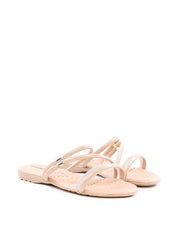 Rasteiras Comfort Tiras Finas com Strass - Nude SDI-11920 - NU