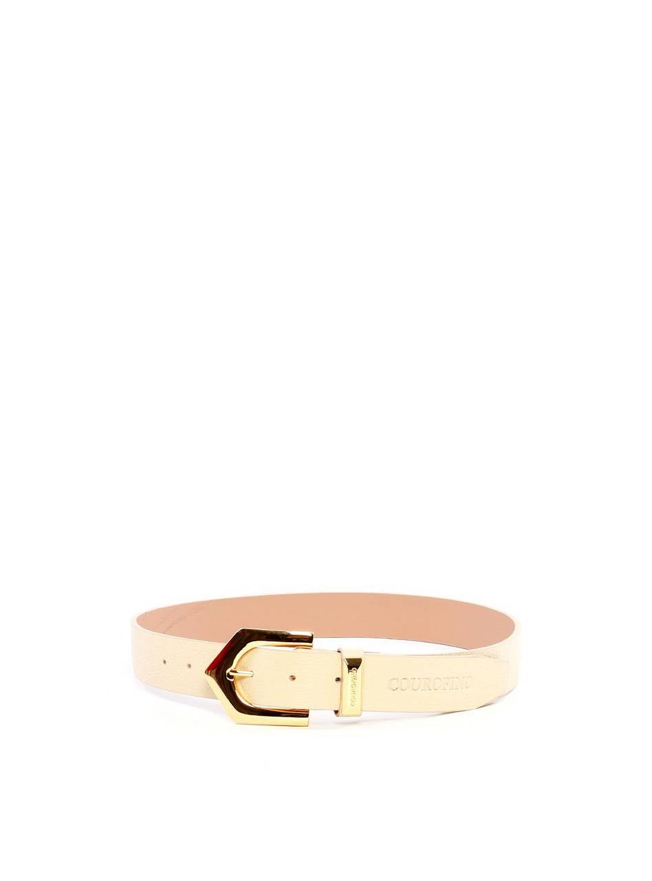 Cinto Feminino Couro Fivela Triangular - Fenno CTI-938 - FE
