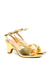 Sandália Anabela Bico Fino - Ouro BSI-11924 - AU