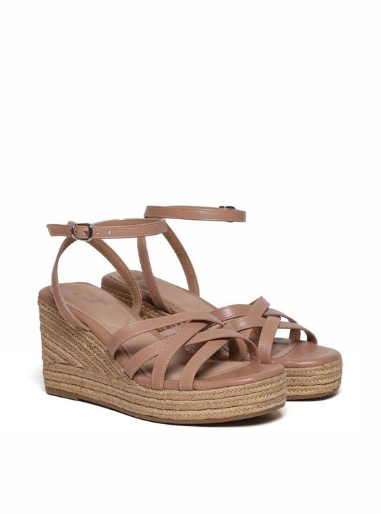 Sandália Plataforma Frente Entrelaçada - Nude SDI-11572 - NU