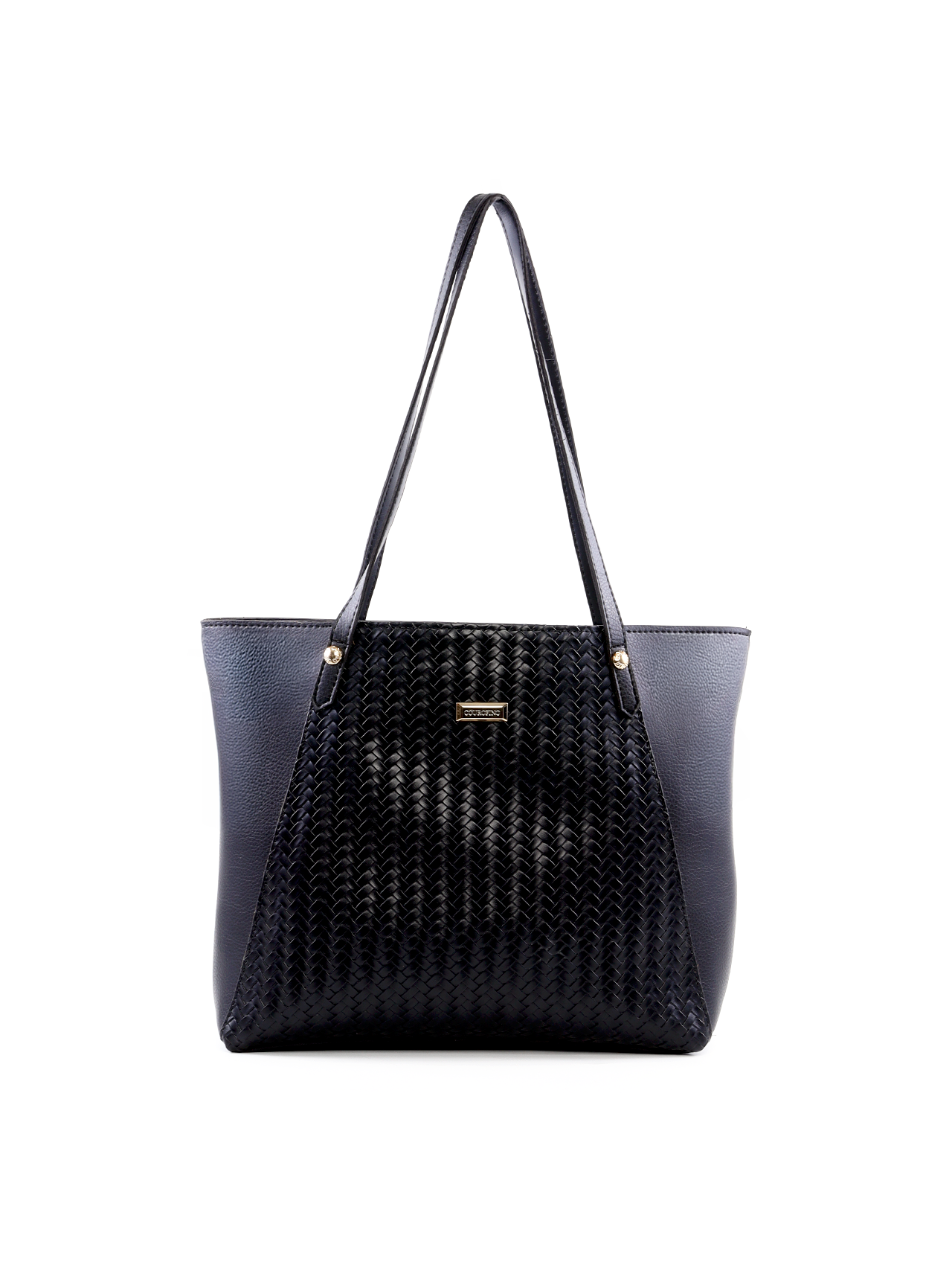Bolsa Shopper com Detalhe de Tressê - Preta BSI-6407 - PR